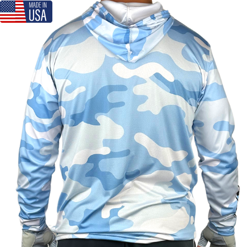 Performance Hooded Sun Shirt - Blue Camo – Finn Fishing