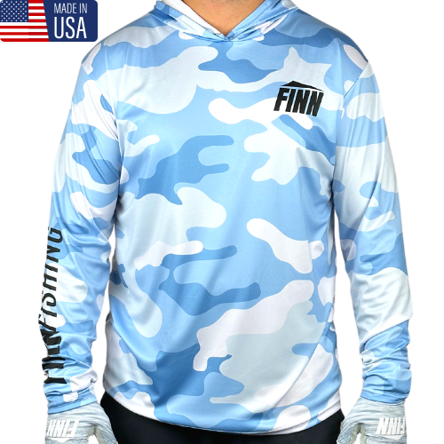 Performance Hooded Fishing Shirt Long Sleeve Hoodie Sun Protection, Blue  Camo, S: Buy Online at Best Price in UAE 